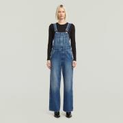 G-Star RAW Tuinbroek Straight Leg Dungaree met knopen aan de zijkanten