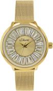 s.Oliver Kwartshorloge Horloge, dameshorloge, stalen band, glasstenen