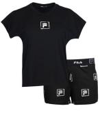 Fila Shortama WOMAN JERSEY PYJAMAS met opvallende logoprint, ronde hal...