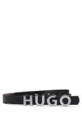 HUGO Leren riem Zula Belt 1,5cm Sluiting met HUGO tekst