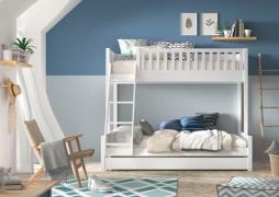 Vipack Stapelbed Scott, massief dennenhout, stevig gebouwd, Made in Eu...