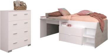 Parisot Tienerkamerset Parisot Milky 16 veel opbergruimte, halfhoog ho...