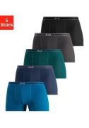 H.I.S Boxershort voor heren met strepen en logo op de band (set, 5 stu...