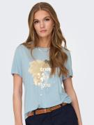 Only Shirt met korte mouwen ONLFREE LIFE REG S/S LEAF TOP BOX JRS