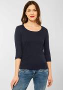 STREET ONE Shirt met 3/4-mouwen Style Pania met extra voering aan de v...