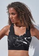 active by Lascana Functioneel shirt Black Marble Sporttop met racerbac...