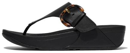 Fitflop Teenslippers LULU RESIN-BUCKLE LEATHER TOE-POST SANDALS , muil...