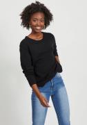 Vila Trui met ronde hals VIRIL-O-PULLI Tricot met fijne breitechnische...