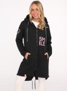 Zwillingsherz Jersey jas Alissa met capuchon en smile print