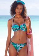 Vivance Beugelbikini in bandeaumodel met animal-print en unikleurige a...