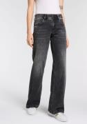 Herrlicher 5-pocket jeans Edna Denim Black met uitlopende pijpen