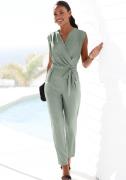 Lascana Jumpsuit van kreukvrije stof, elegante jumpsuit in wikkeloptie...