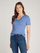 Tommy Hilfiger T-shirt SLIM CODY V-NK SS met V-hals en strepen