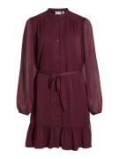 Vila Chiffon jurk VIFALIA L/S DRESS - NOOS
