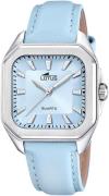 Lotus Kwartshorloge Square Horloge, dameshorloge, leren band, analoog