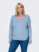 ONLY CARMAKOMA Trui met V-hals CARMARGARETA LS PULLOVER KNT NOOS