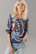 Aniston SELECTED Blouse zonder sluiting met fantasierijke allover-prin...