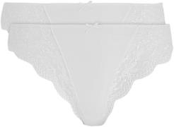 Nina Von C. String SILVER EDITION met gebloemde kanten inzetten (2 stu...