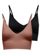 Only Bustier ONLVICKY – BH-tops met geribbeld detail in 2-pack (2-deli...
