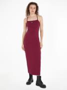 TOMMY JEANS Jerseyjurk TJW STRAPPY BADGE RIB DRESS met bandjes, ribsto...