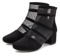 Lascana Laarsjes Ankle boots, laarzen met modieuze mesh-inzetten vegan
