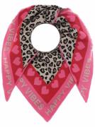 Zwillingsherz Modieus sjaaltje Verbindt leeuwenpatroon met harten en t...