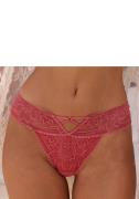 Lascana String met elegante cut-out van florale jacquardkant