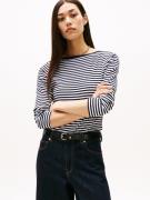Tommy Hilfiger Shirt met lange mouwen SLIM 5X2 RIB BOAT-NK LS met boot...
