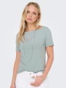 Only Shirt met korte mouwen ONLLIVE LOVE LIFE S/S BOATNECK TOP JRS