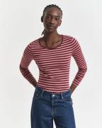 Gant Shirt met lange mouwen SLIM STRIPED 1X1 RIBBED LS T-SHIRT