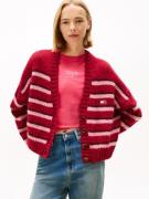 TOMMY JEANS Vest TJW BADGE STRIPE FLUFF CARDI EXT