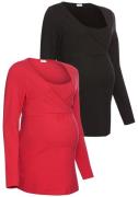 Neun Monate Zwangerschapsshirt 2-pack shirts voor zwangerschap en bors...
