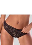 Vivance String van mooi kant met "love"-opschrift en fijne mesh