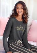 Lascana Pyjama top met folieprint