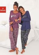 Vivance Dreams Pyjama met sterrenprint (4-delig, Set van 2)