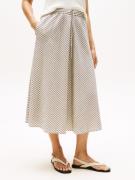 Tommy Hilfiger Rok in a-lijn CRINKLE VISCOSE MIX MIDI SKIRT met streep...