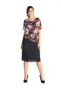HERMANN LANGE Collection 2-in-1-jurk met bloemenpatroon en effen rok