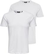 ONLY & SONS T-shirt ONSBASIC SLIM O-NECK 2-PACK NOOS (set, 2-delig)