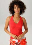 Aniston CASUAL Haltertop met bandjes die gestrikt kunnen worden
