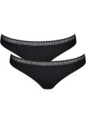 Sloggi Brazilian slip GO Ribbed zachte ribstof met kantafwerking (2 st...