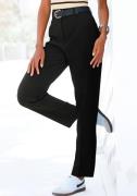 Lascana Pantalon met persplooien, elegante stofbroek met zakken, busin...
