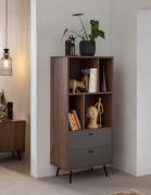 SalesFever Boekenkast in moderne walnootkleur