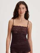 CALIDA Top met spaghettibandjes Sensual Secrets met brede kantzoom