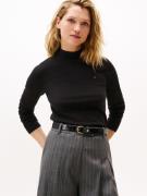 Tommy Hilfiger Gebreide trui CO JERSEY FINE GG MOCK-NK LS SWT