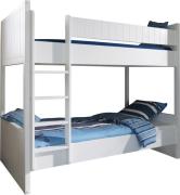 Vipack Stapelbed ROBIN in rechtlijnige look, inclusief lattenrol, wit ...