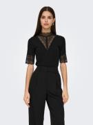 Only Kanten shirt ONLTILDE HIGHNECK S/S TOP JRS NOOS