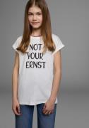 KIDSWORLD T-shirt NOT YOUR ERNST Korte mouwen, bedrukt, ronde hals, va...