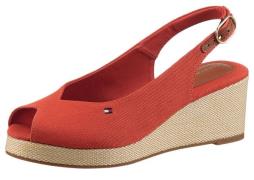 Tommy Hilfiger Sleehaksandaaltjes FLAG MID WEDGE ESPAD SLINGBACK , pla...