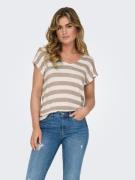 Only Shirt met V-hals ONLLIRA LIFE S/S V-NECK TOP JRS NOOS