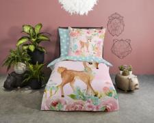 good morning Kinderovertrekset Sweet2 Katoen, 135x200, Rits, Omkeerbaa...